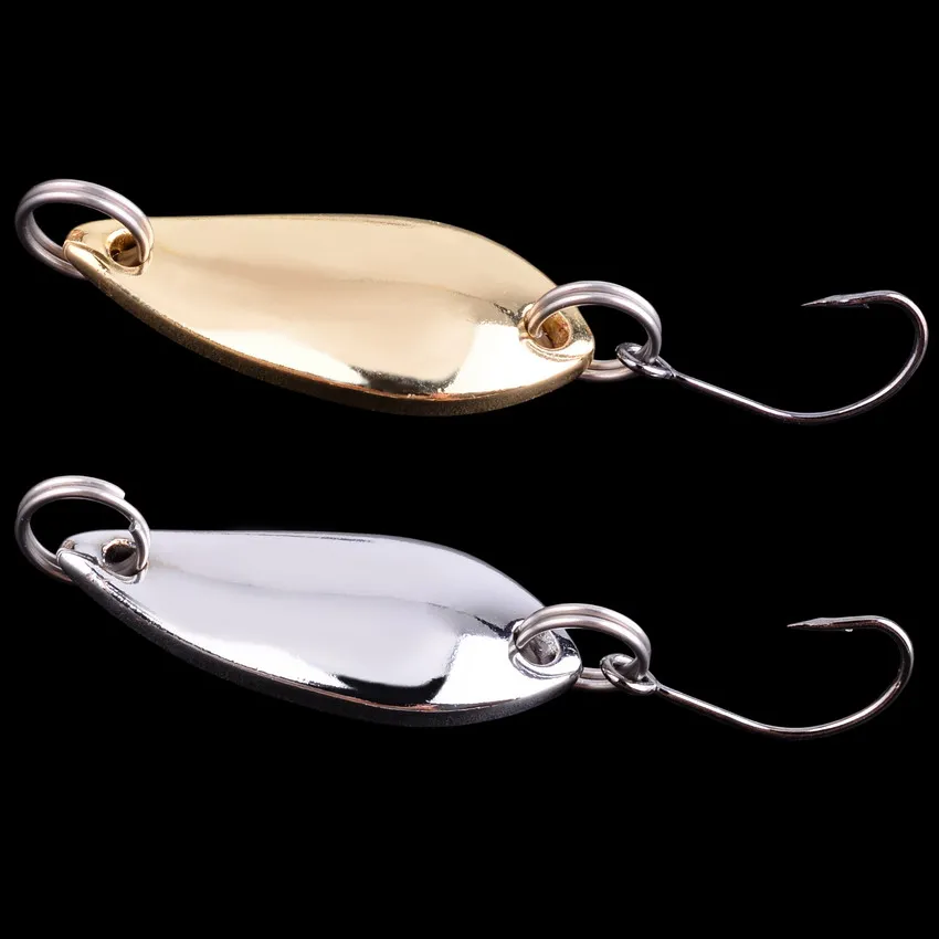 Estos señuelos de pesca metálica brillante están diseñados para una presentación efectiva de cebos