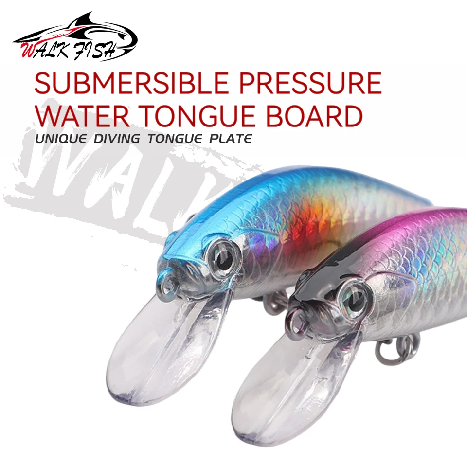 WALK FISH-señuelo de pesca de pececillos, cebo duro Artificial para agua dulce, para Río Wobblers crankbait, trucha, perca, 7cm, 11g - imagen 2