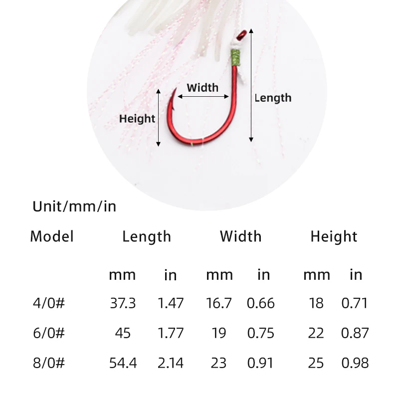 Gancho de cuerda luminoso biónico, pulpo y pulpo rojo, aparejos de pesca de mar, Sabiki, calamar, 2 uds./lote - imagen 4
