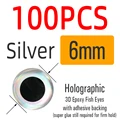6mm Silver 100pcs