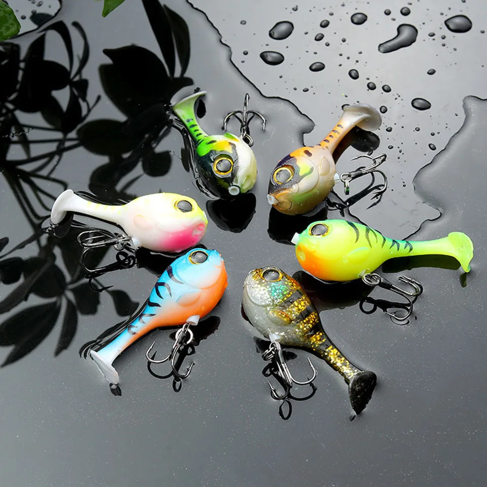 WALK FISH-señuelo blando para pez balón, 60mm, 9,7g, 1 Uds., cebo de silicona Artificial Deraball de alta calidad con anzuelo para todos los peces - imagen 5