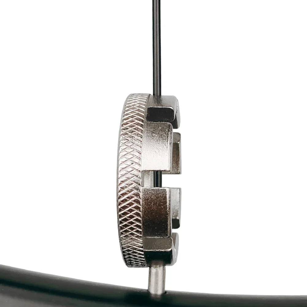 Llave para radios de bicicleta, llave de ajuste de llanta de buje de bicicleta, herramienta, herramienta de reparación de cables de eje de desmontaje de bicicleta de carretera de montaña pequeña - imagen 3