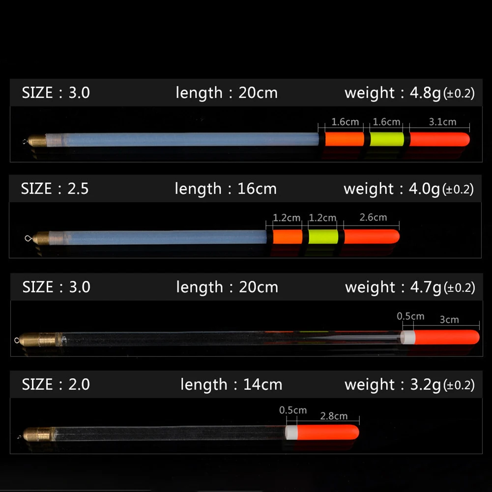 Flotadores huecos antideslizantes para pesca, accesorios de 10 piezas, llamativos, con flotabilidad de 1/9 Oz - imagen 2