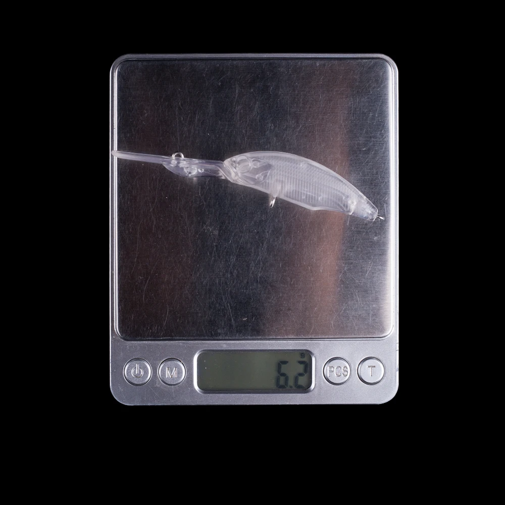 Hanlin-señuelo de pesca de plástico duro flotante, pececillos artificiales en blanco, 10/20 piezas, 10CM, 6G, Wobbler, Crankbait, aparejos de Musky - imagen 3