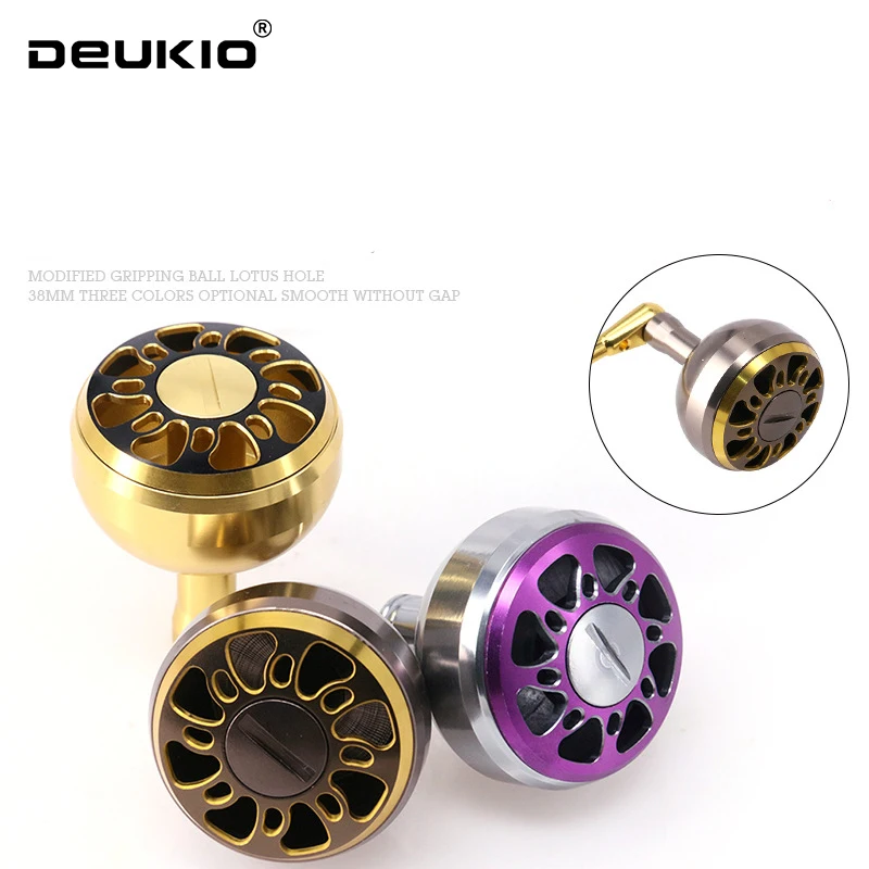 DEUKIO-mango de carrete de pesca de 38MM, perilla de modificación de Metal, piezas de repuesto, perilla de potencia de pesca para carrete Baitcast S/D/A - imagen 2