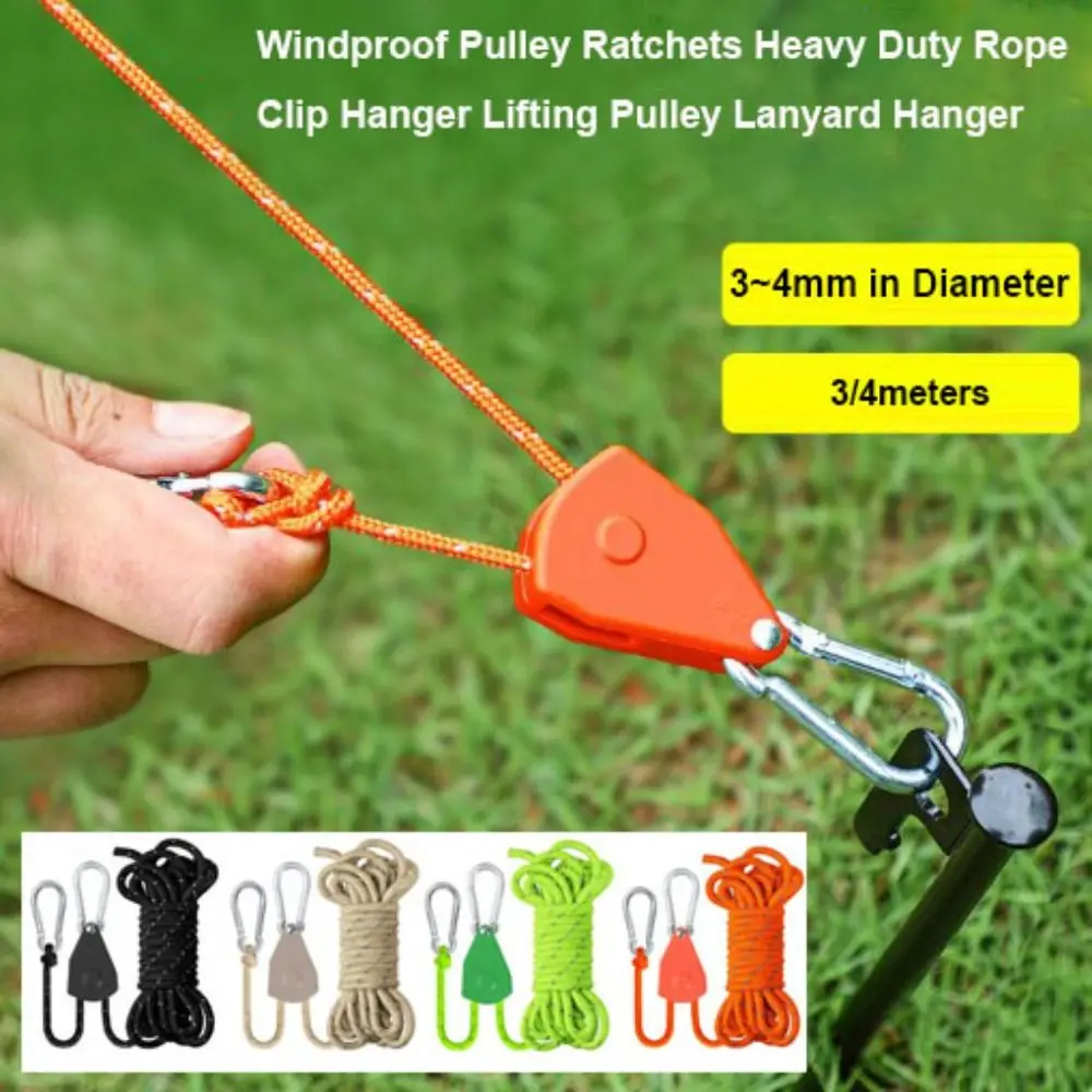 Trinquetes de polea a prueba de viento multicolores, polea de elevación de canoa para Kayak al aire libre de alta calidad, 3 ~ 4mm, 3/4 metros - imagen 4