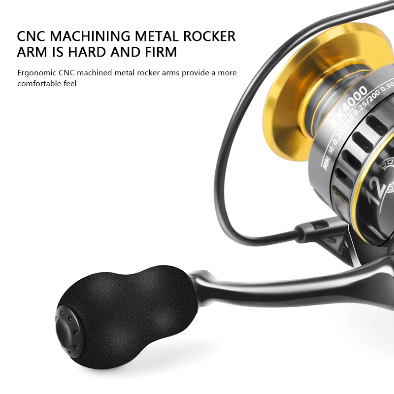 Carretes giratorios para pesca de agua dulce y salada, carretes ultraligeros con marco de Metal, suaves y resistentes, alta velocidad - imagen 4