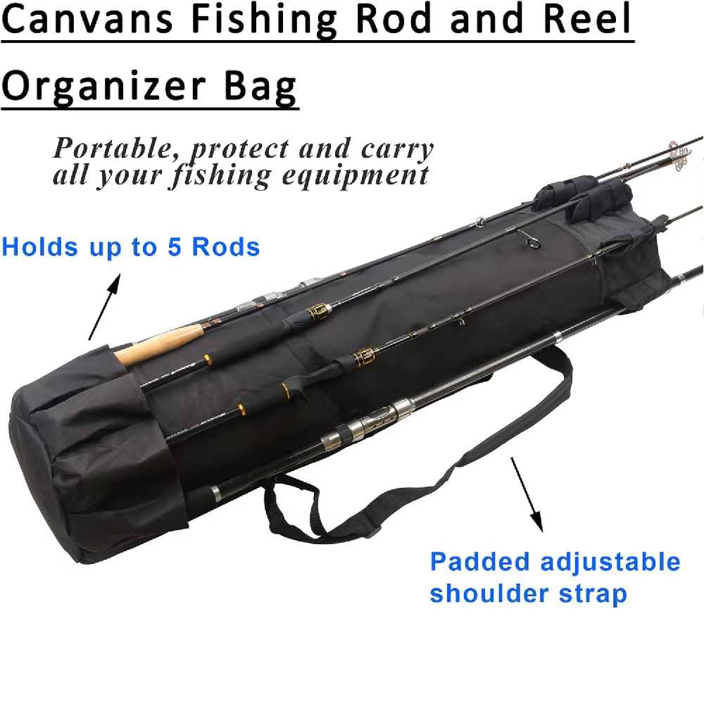 Funda impermeable para cañas y carretes de pesca - imagen 2