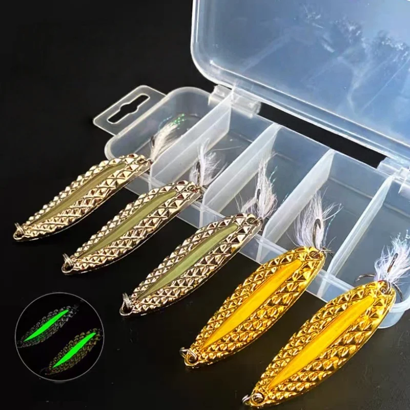 Wondersee señuelo leech metálico brillante en oscuridad – trucha - imagen 3