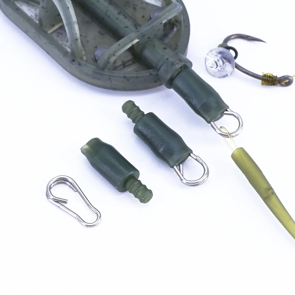 Hirisi 10 Uds. Conectores de alimentador de método de pesca alimentador de cuentas de cambio rápido para aparejo de pelo AH231 aparejos terminales de pesca - imagen 5