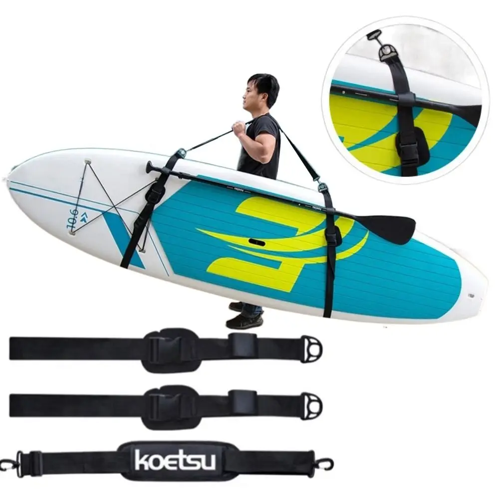 Correa de hombro ajustable para tabla de Surf, herramienta para Kayak, correas para tabla de Paddle, colgador negro, cuerda de seguridad para Surf, tabla de Surf - imagen 3