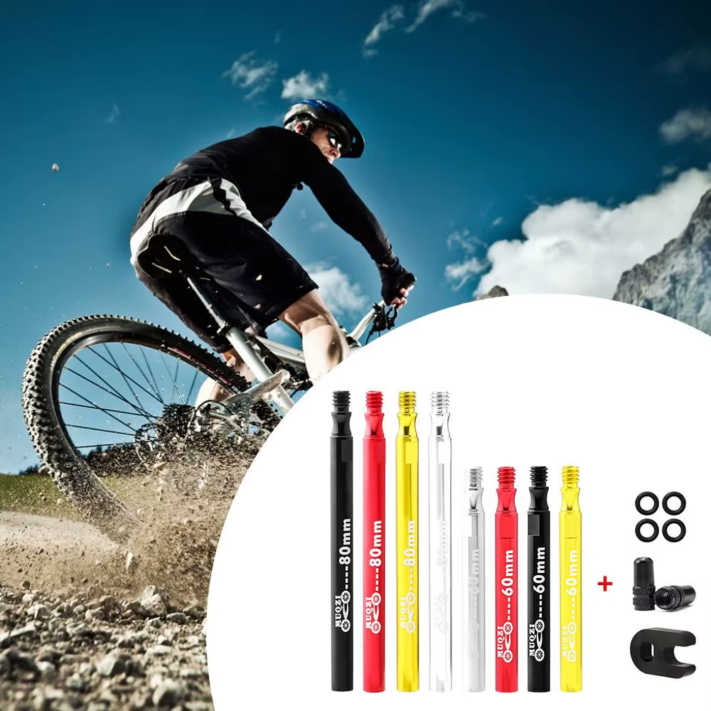 Extensor válvula inoxidable universal para bicicleta carretera - imagen 2