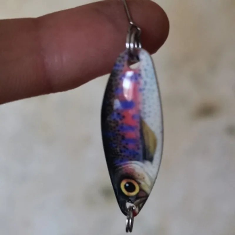 Señuelo giratorio de Metal ultraligero, cebo duro de latón para agua dulce, trucha, Lucio, lubina, lago, 3g, 5g - imagen 5