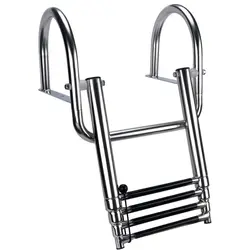 Escalera plegable telescópica acero inoxidable para barco pontón