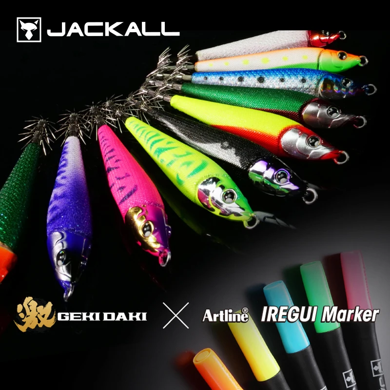 JACKALL GEKIDAKISUTTE señuelo de calamar de METAL, 10g, anzuelo de pulpo, juego de anzuelos de pesca - imagen 2