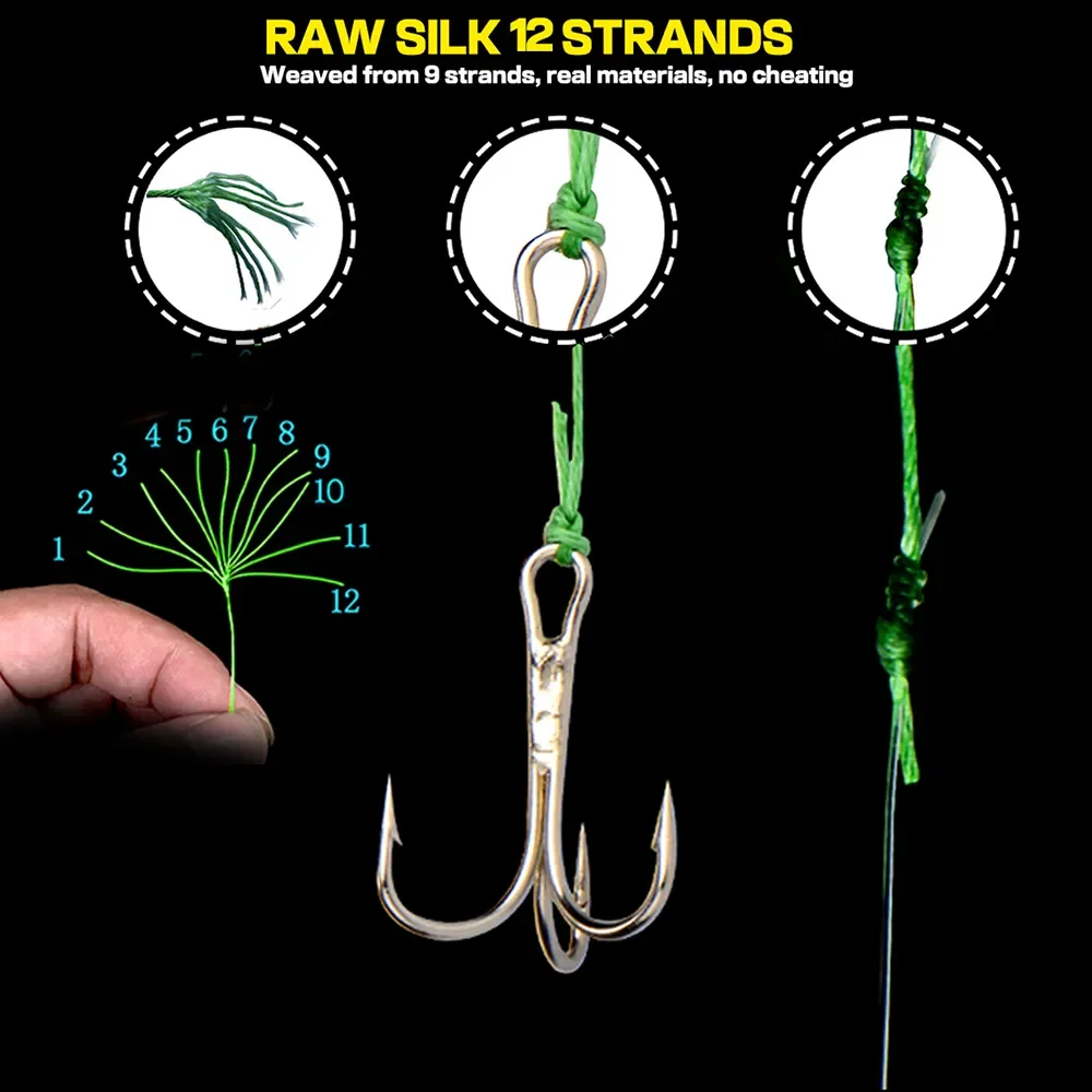 Mejore su experiencia de pesca con líneas trenzadas de seda cruda de 12 hilos