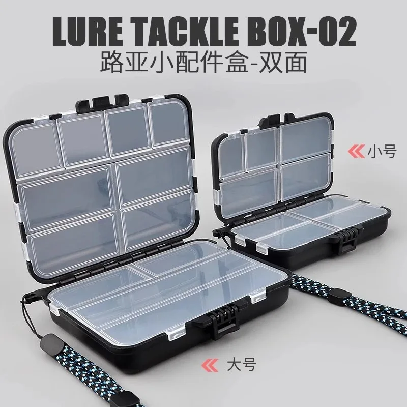 Caja de aparejos de doble cara, caja de almacenamiento de accesorios de equipo de pesca, caja de cebo de pesca Mino, cebo duro, lápiz, calamar, accesorios de pesca falsos