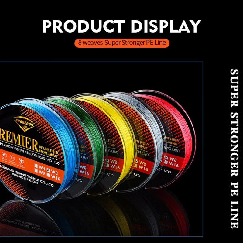 Cable de PE tejido de 100M, 6-100LB, hilo multifilamento que no se decolora, línea de pesca antienredos de 8 hebras súper fuerte - imagen 5