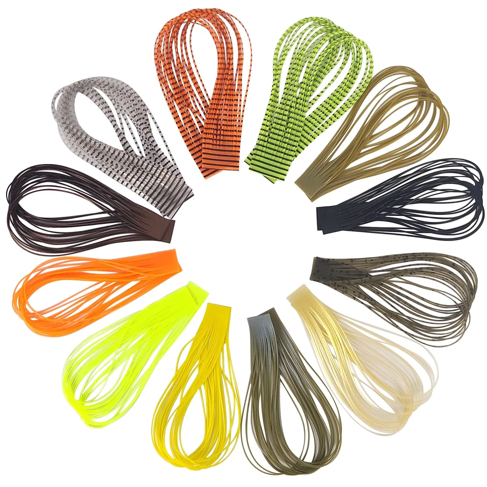 24 Uds. De atado de moscas, piernas de goma de silicona, faldas de silicona, atado de moscas, señuelo, suministros para atado de moscas, materiales para atado de moscas, 12 colores - imagen 5