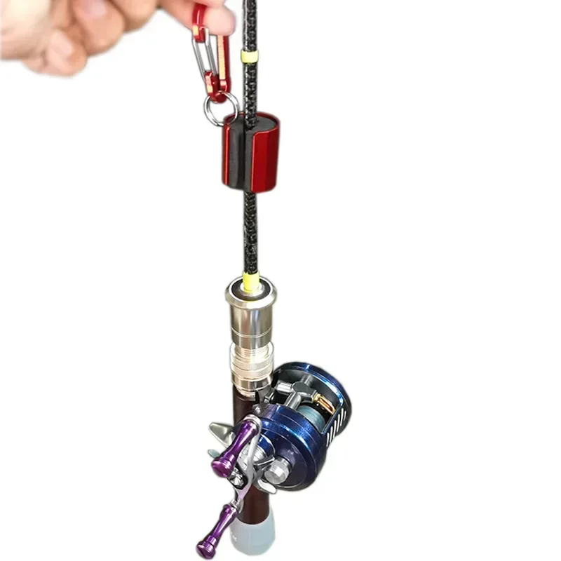 3,3 cm/13g 1 Uds nuevo soporte para caña de pescar portátil Clip para caña de pescar con llavero accesorios para aparejos de pesca con mosca - imagen 4