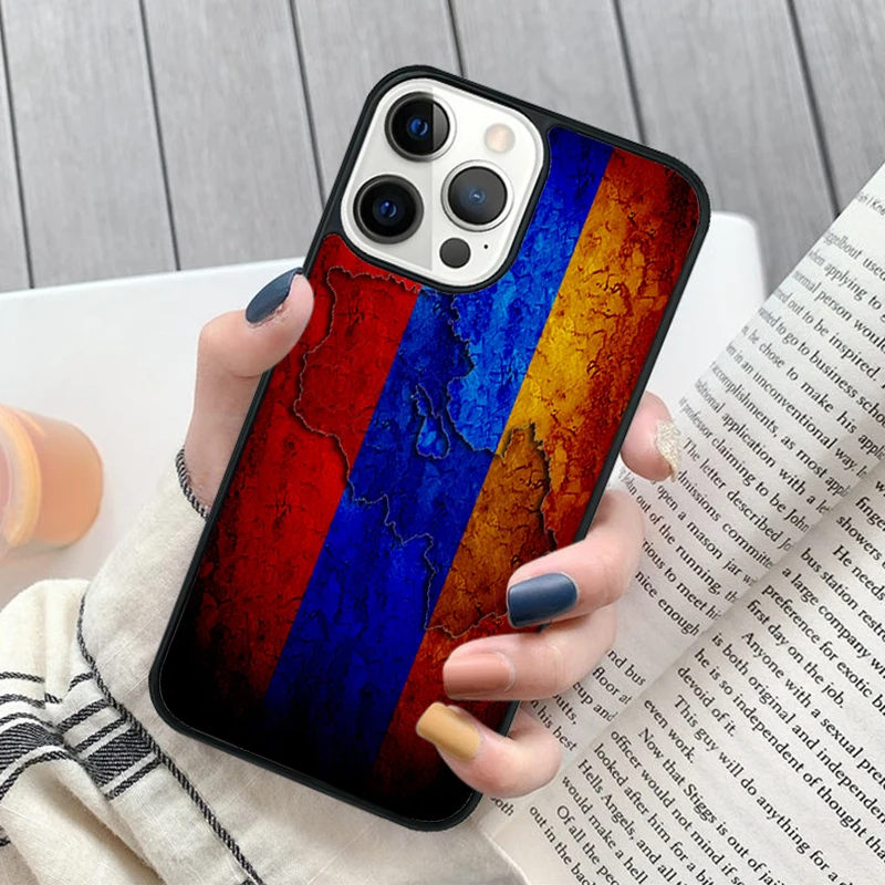 Funda de teléfono con bandera de escudo de armas armenio para iPhone
