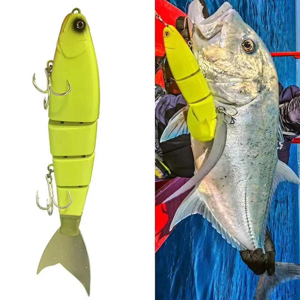 Señuelo para Lucio, 23cm, 105g, Swimbait articulado, flotante, hundimiento lento, cebo deslizante para gran juego, Wahoo Bass, Lucio, señuelo de pesca duro - imagen 4