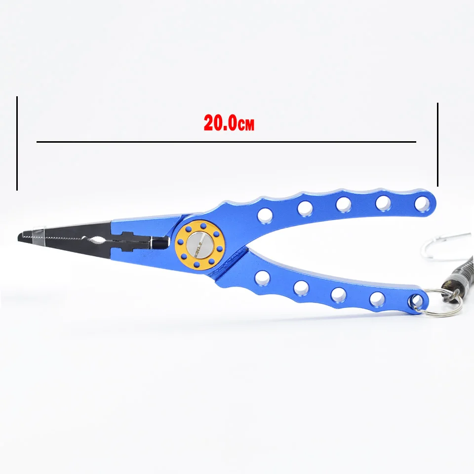 Fishing Pliers-pinzas de pesca o removedor de anzuelos, tijeras de aleación de aluminio para remover de anzuelos de 150g y 20CM, cortador de línea, equipo de pesca con nudos multifuncionales - imagen 3