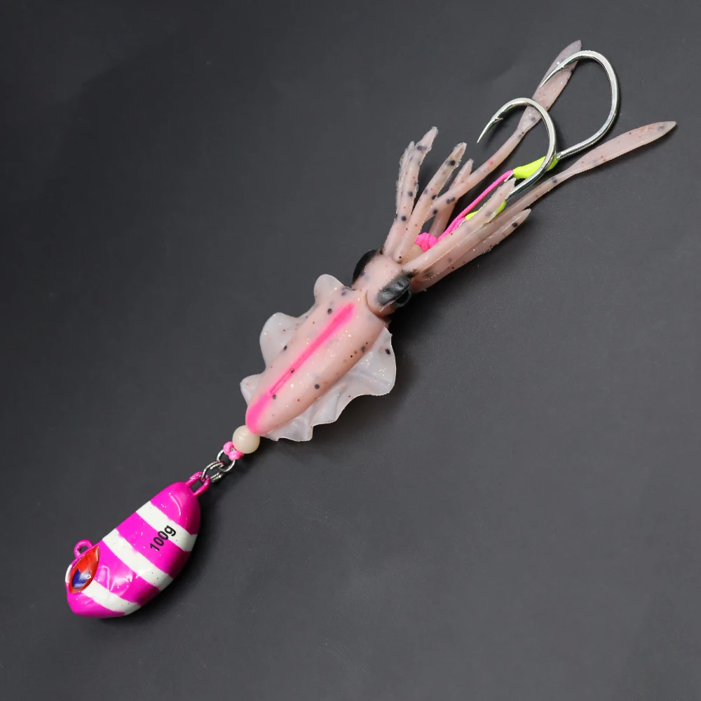 ZYZHE Señuelo Pulpo Suave para Pesca Marina en Aguas Profundas - imagen 3