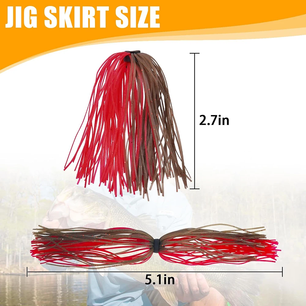 Faldas Jig Head silicona para Spinnerbait Bass