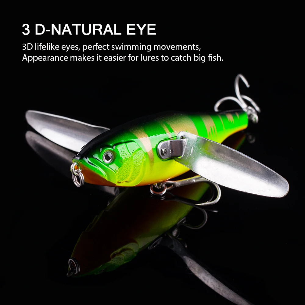 115mm/3,5g Topwater Popper cebo flotante señuelo de Pesca cuerpo duro alas de Metal inoxidable Wobbler Swimbait Pesca Lucio aparejos de lubina - imagen 4