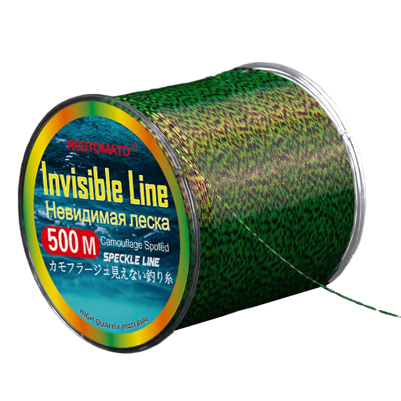 REDTOMATO-sedal de Pesca de carpa Invisible 3D, 500m, monofilamento japonés súper fuerte de nailon recubierto de fluorocarbono para Pesca