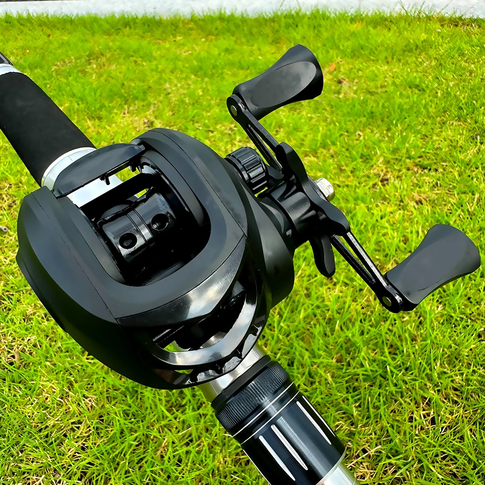 Relación de engranaje de alta velocidad 7,2: 1 señuelo pesca rueda de gota de agua arrastre máximo 10KG carrete profundo de Metal carrete de pesca Baitcasting sal/agua dulce - imagen 5