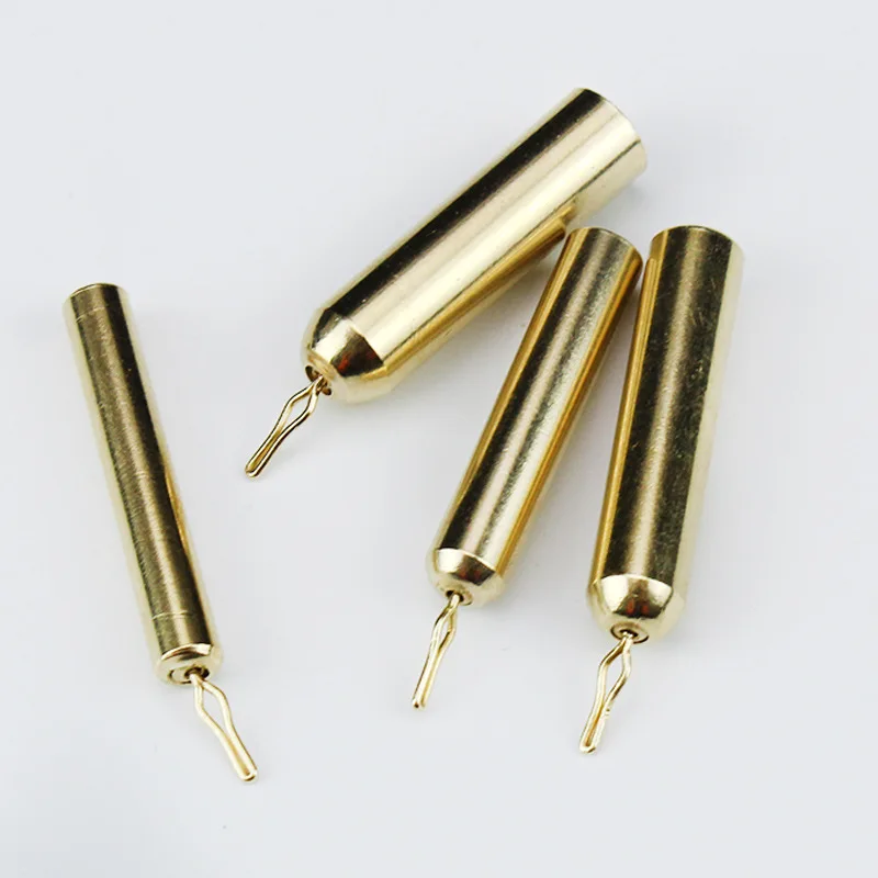 100 Uds. Peso de Pesca de cobre de forma cilíndrica 5g 7g 10g 12g giratorio para aparejos de Pesca accesorios de Material Pesca - imagen 5