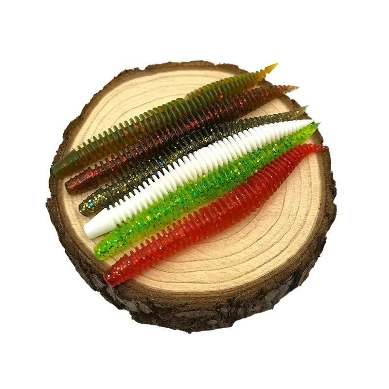 OUTKIT 15 Uds cebo suave de gusano Singking 70mm 1,8g señuelo de pesca de trucha Finesse aritificial Swimbait señuelo de lubina Crankbait de silicona - imagen 2