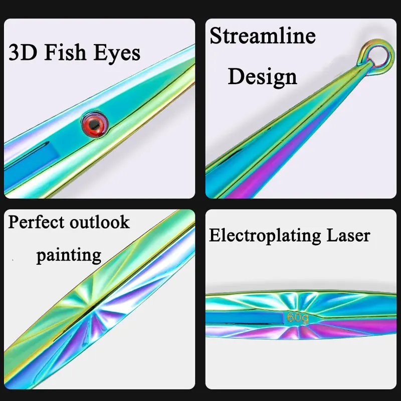 AS Fast Jig pesca pescadores cebo velocidad Vertical hundimiento señuelo cebo 80g Pesca cuchara Metal Jigging cebo Artificial Leurre de mar - imagen 4