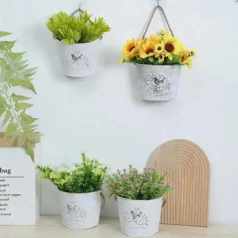 Maceta Colgante de Pared Rústica para Plantas Interior - imagen 3