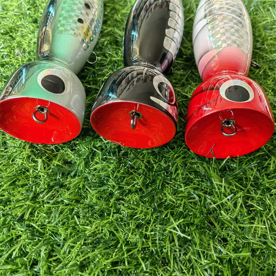 MUKUN-señuelo de pesca de madera GT Topwater, superficie Popper Stick, agua salada, barco de aguas profundas, aparejos de pesca, Swimbait, 16CM, 110G - imagen 2