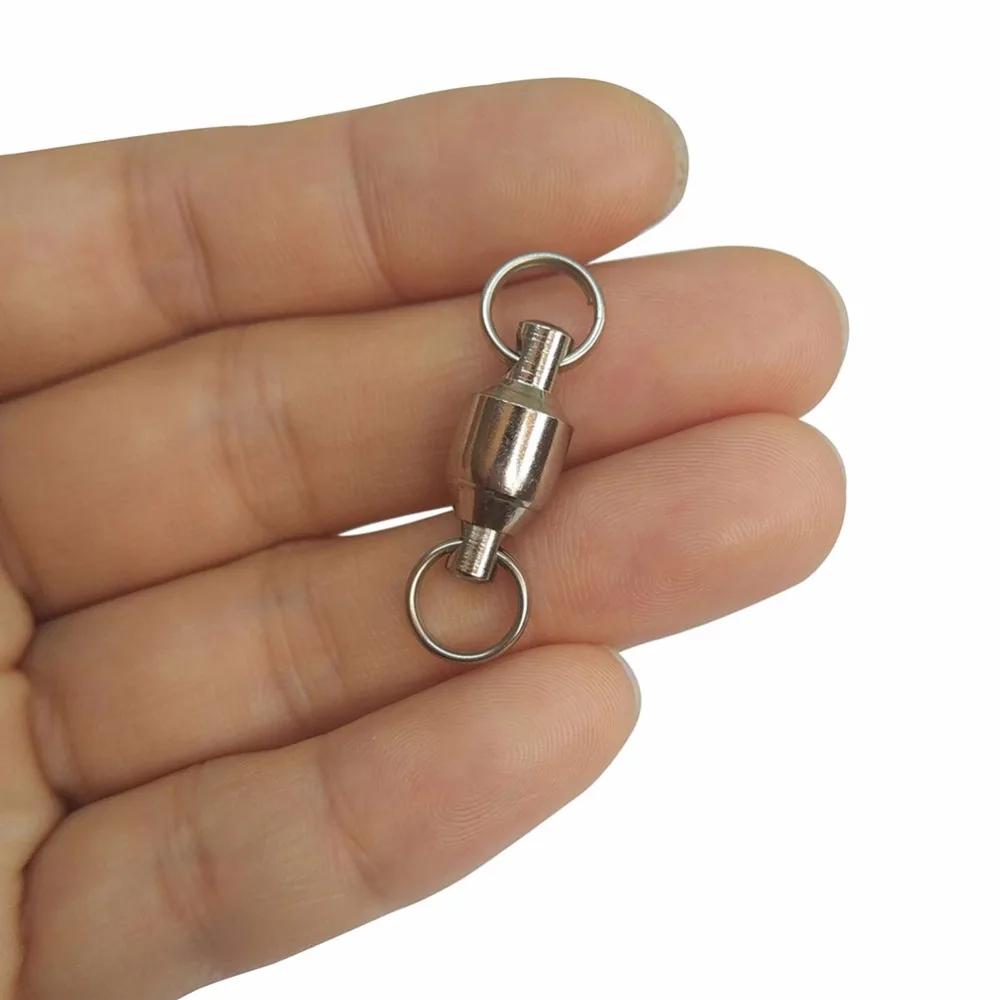 Rodamientos giratorios de bolas con anillo dividido, herramienta de pesca en el mar, 5 unids/lote - imagen 3