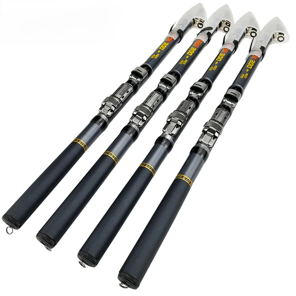 Mini cañas de pescar giratorias portátiles ultraligeras de 1,5-3,0 m, caña telescópica de fibra de carbono para roca/mar, caña de viaje para pesca de agua dulce - imagen 3