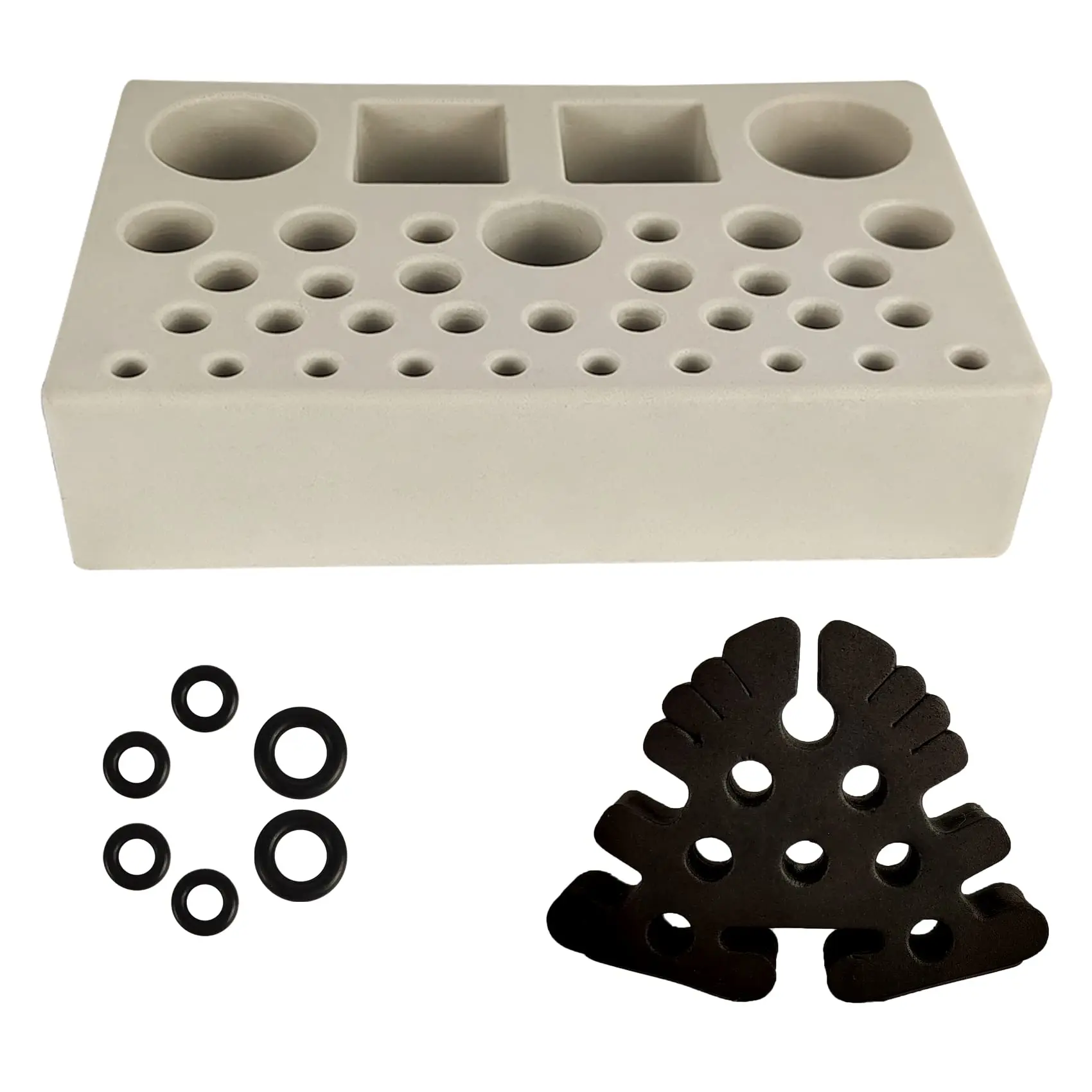 Eupheng-estante de almacenamiento de escritorio para atar moscas, alicates voladores de alta densidad, soporte de herramientas, Caddy, negro y gris - imagen 4