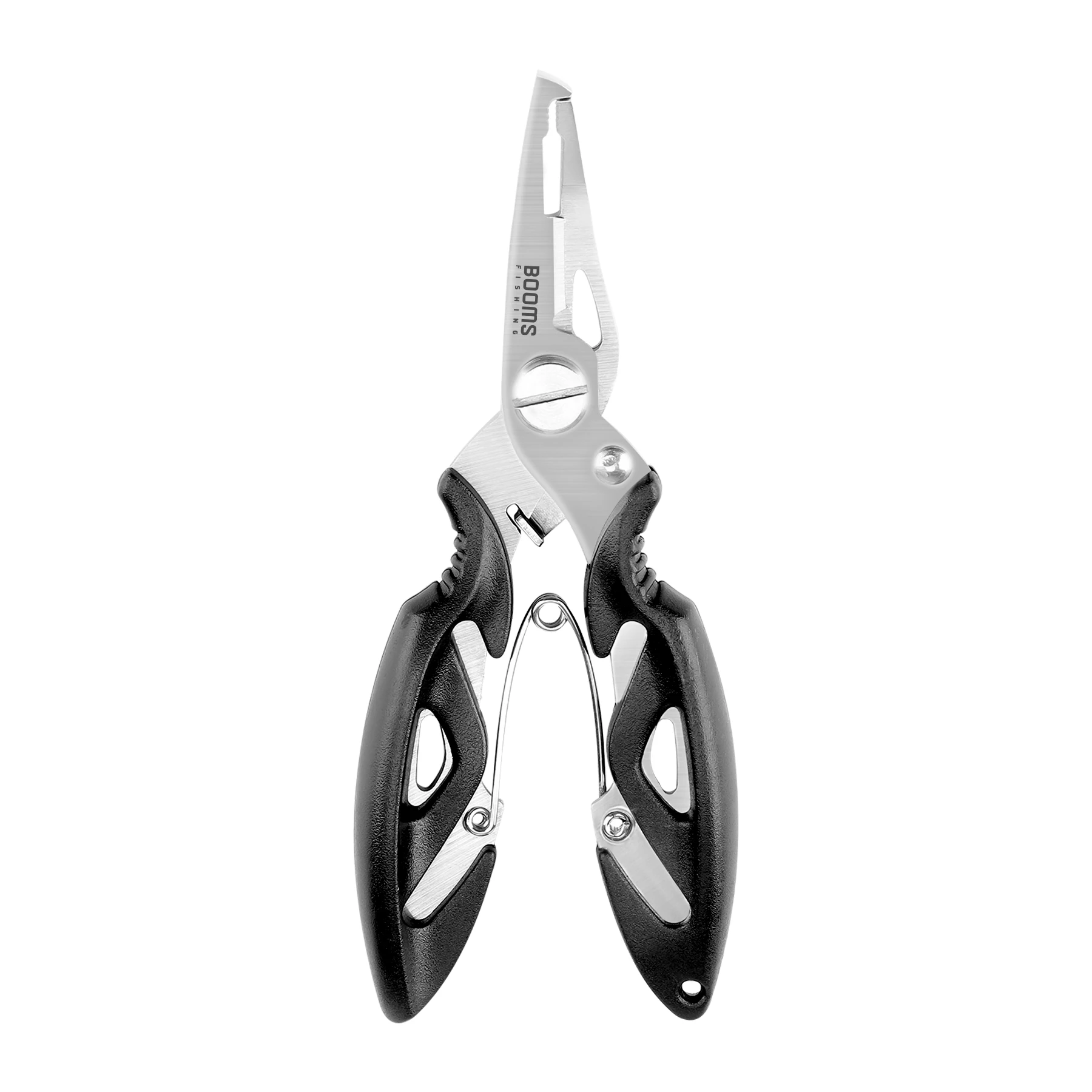Booms Fishing H02 Acero inoxidable 4,9 pulgadas cortador de trenza de pesca alicates removedores de anzuelos anillo dividido eliminación de anzuelos herramientas de pesca al aire libre - imagen 5