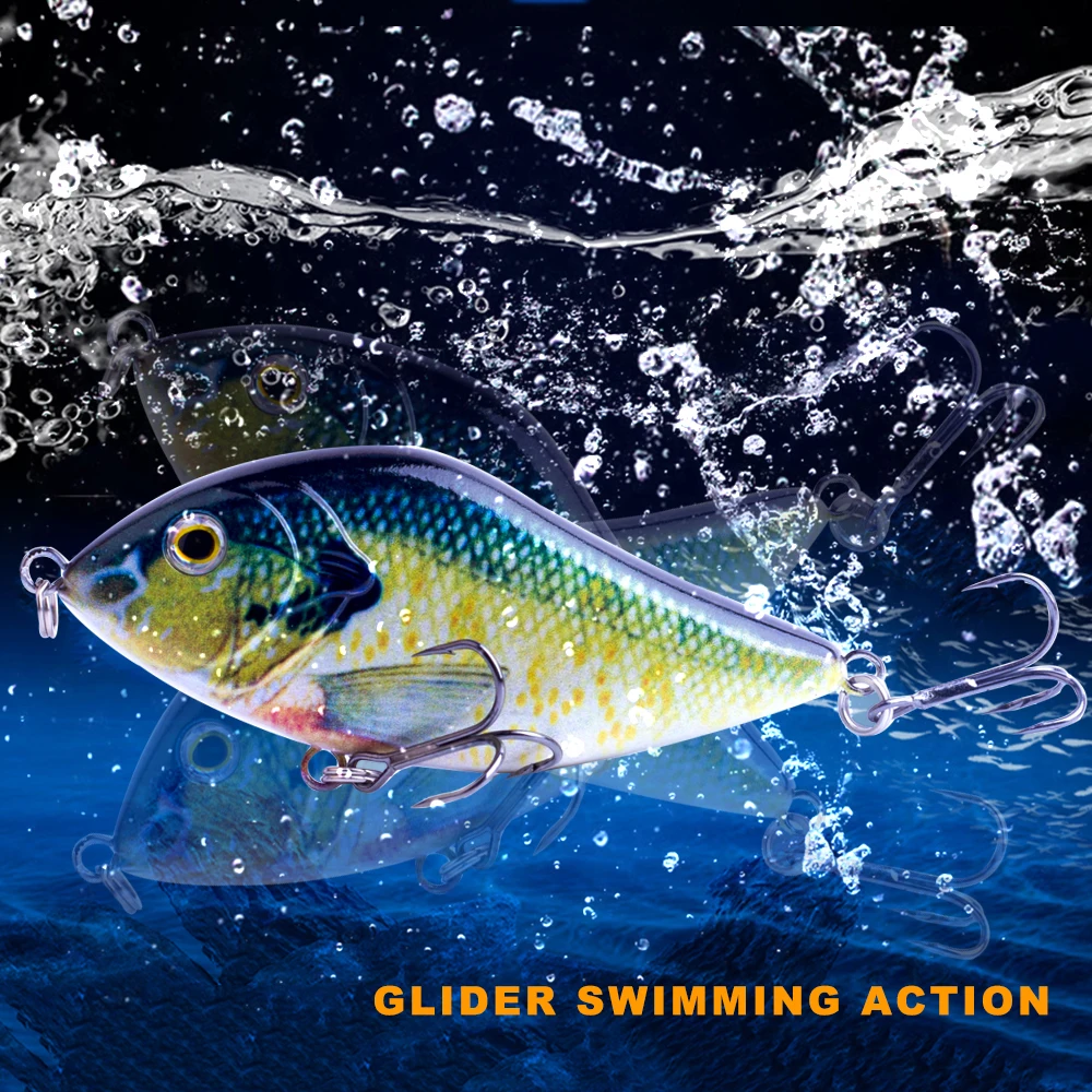 CCLTBA-SEÑUELOS Wobbler Jerkbait, sonajero Glide, Crankbait, para muskkie Pike, aparejos de pesca, 10cm, 45g - imagen 3