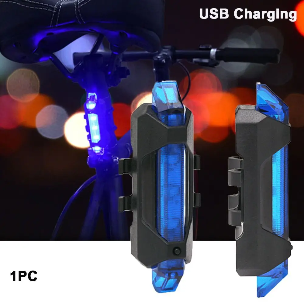 Luz trasera de bicicleta LED superbrillante recargable con carga USB, luces traseras de bicicleta a prueba de lluvia, luces de advertencia, luz trasera de bicicleta de montaña - imagen 4
