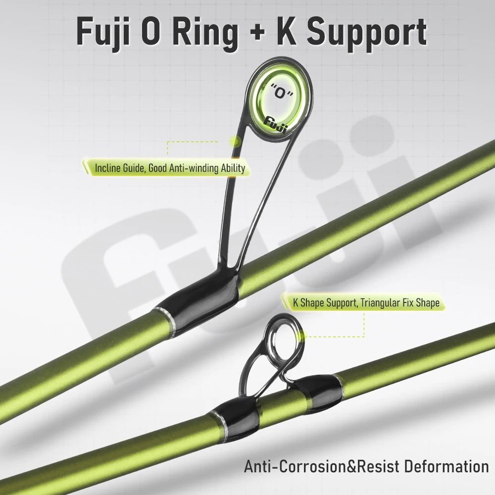 Kingdom StreamKing S7 actualización caña de pescar Fuji O Ring fibra de carbono 72g ultraligera 2 secciones UL L Power Spinning Casting Rod - imagen 5