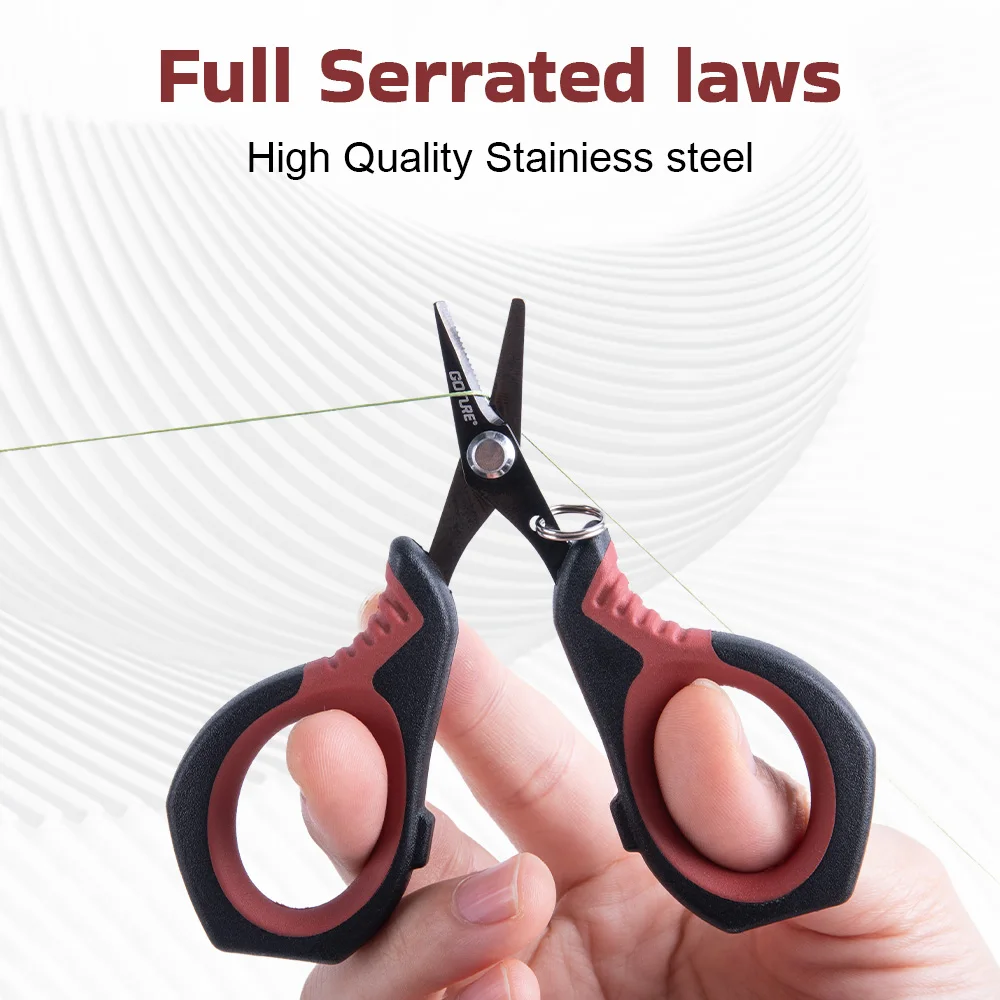 Tijeras de pesca profesionales Goture, cuchillas dentadas, Gandle antideslizante, herramientas de pesca multifuncionales para exteriores, regalo para hombres - imagen 4