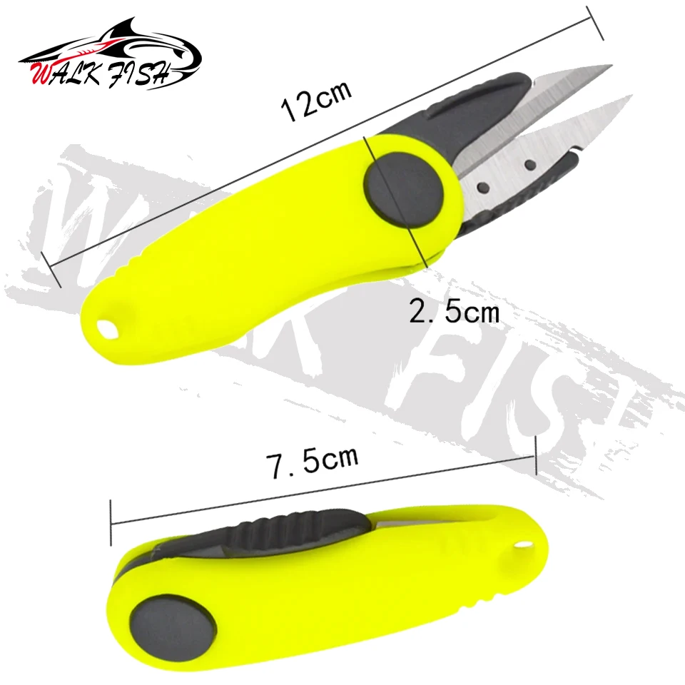 WALK FISH-tijeras de acero inoxidable en forma de camarón, accesorios para uso en peces, sedal de pesca plegable, cortadora, aparejos de tijera de pesca - imagen 2