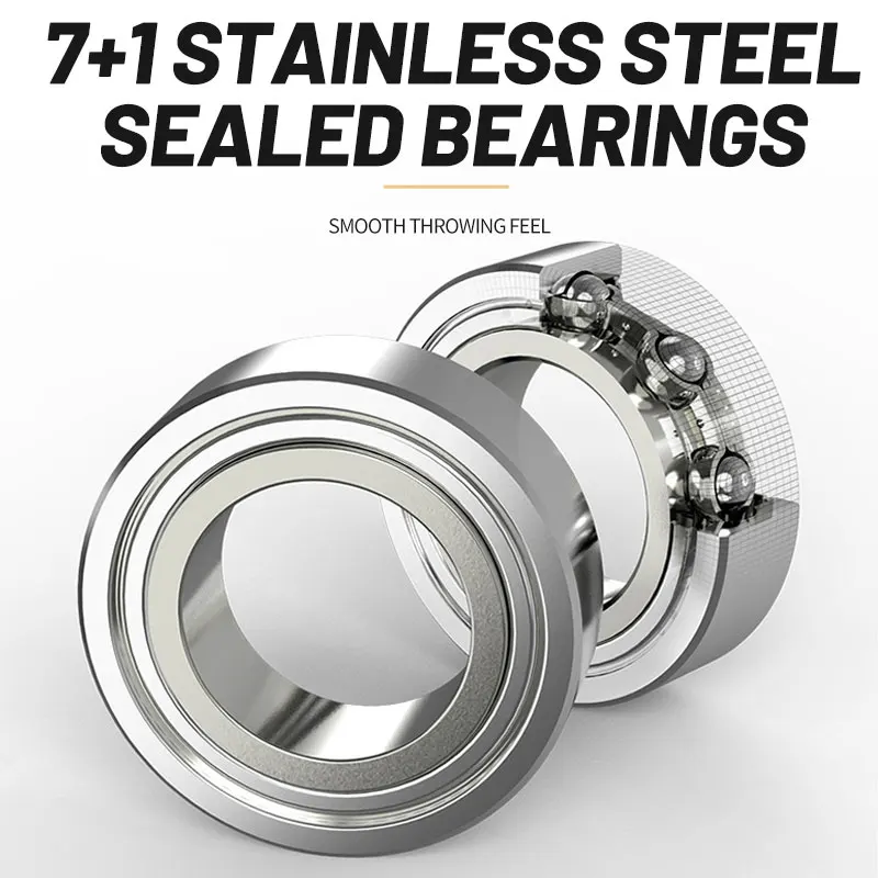 Carrete DEUKIO Baitcasting 7,1: 1 relación de engranaje arrastre máximo 8kg carrete de Metal carrete de pesca para Pesca de carpa de agua dulce y salada - imagen 5