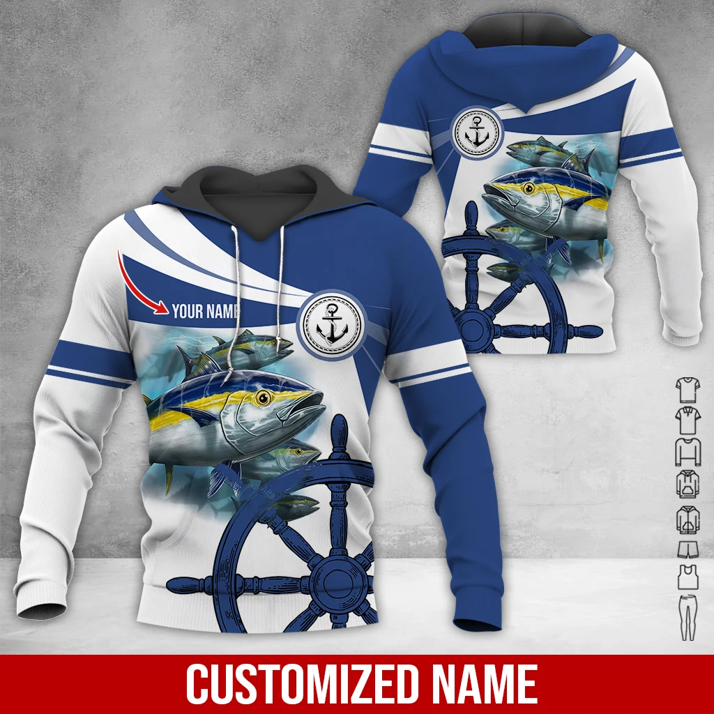 PLstar Cosmos nombre personalizado pesca atún 3D impreso moda hombres Sudadera con capucha Unisex Casual otoño cremallera Sudadera con capucha QDY7