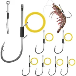 Anzuelo para camarones vivos - Anzuelo de púas para pesca en agua salada/agua dulce - Diseñado para lubina, atún, bagre y lubina rayada