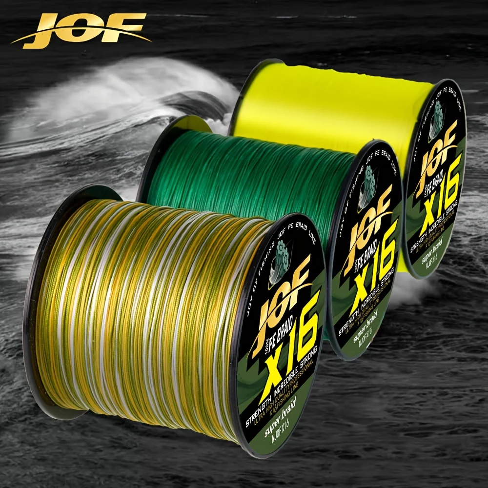 JOF X16 hebras 300M hilo de pescar trenzado PE agua de mar agua dulce accesorios de equipo de pesca de carpa línea multifilamento duradera - imagen 4
